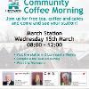 March Station Meet the Manager and coffee morning