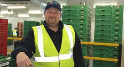Richard Hall, operations director, Suncrop in the packing area