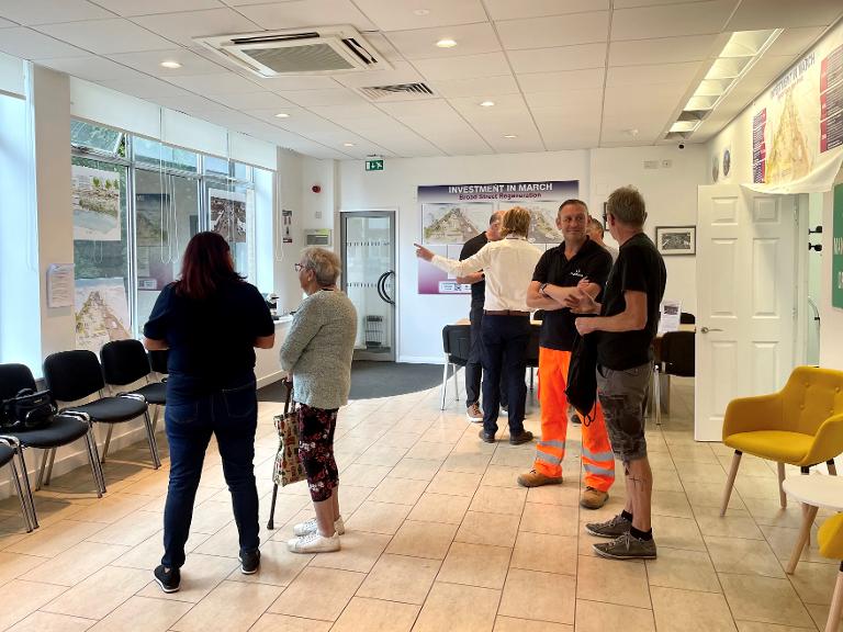 Members of the public at an Octavius coffee morning, held at the old Barclays Bank in Broad Street every Thursday, 11am to 1pm.