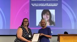 Danielle Brooke receives the RTPI Awards for Research Excellence 2023 ‘student award’.