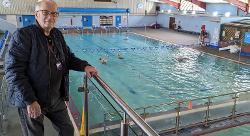 Cllr Miscandlon at March swimming pool