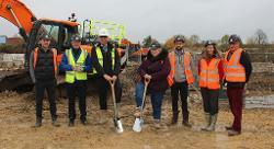 Norwood Road, March, breaking ground ceremony