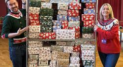 Jack Avison (How Are You Fenland?) and Hayley Mears (Fenland District Council) with appeal gifts 2024